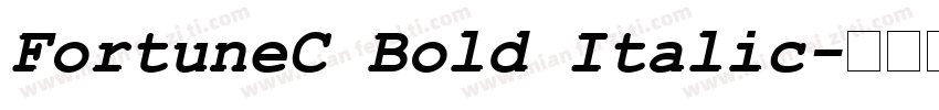 FortuneC Bold Italic字体转换
